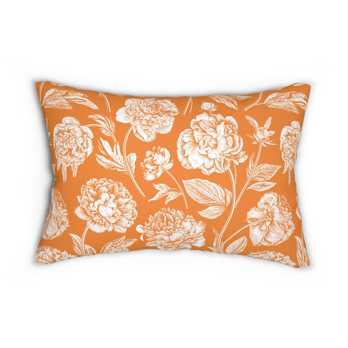Pillow | Orange & White | Peony