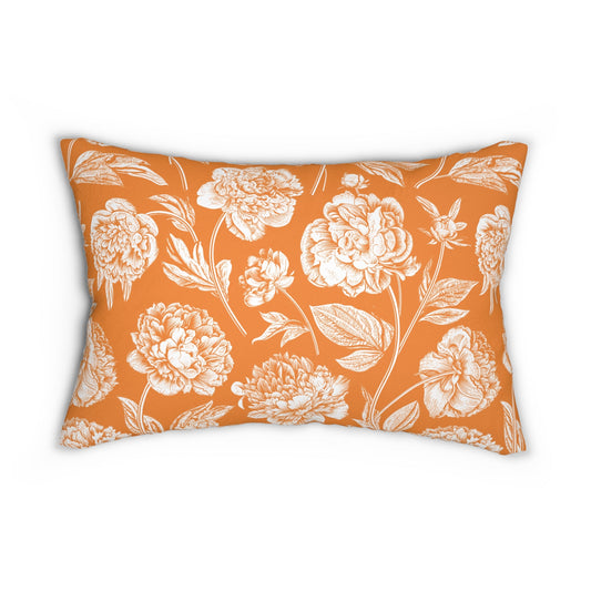 Pillow | Orange & White | Peony