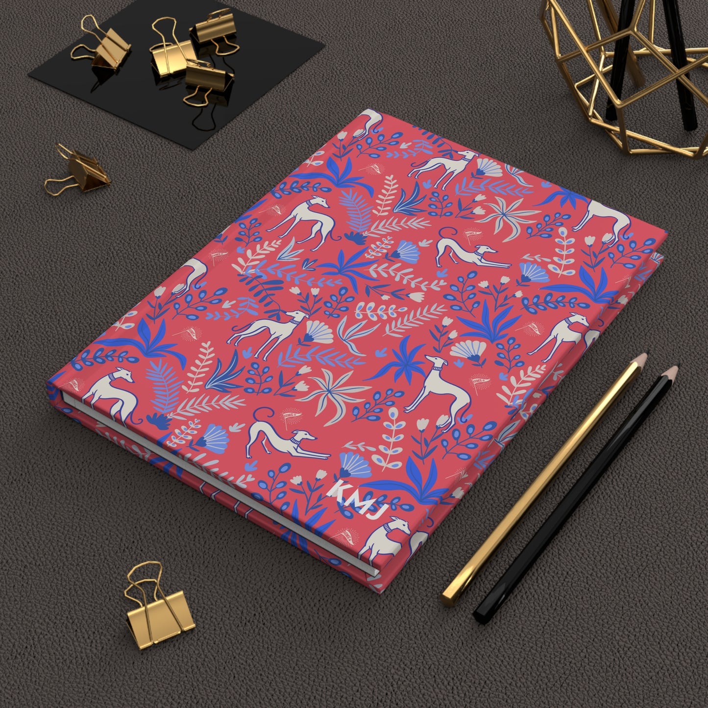 Monogram Journal | Greyhounds | Pink Fern