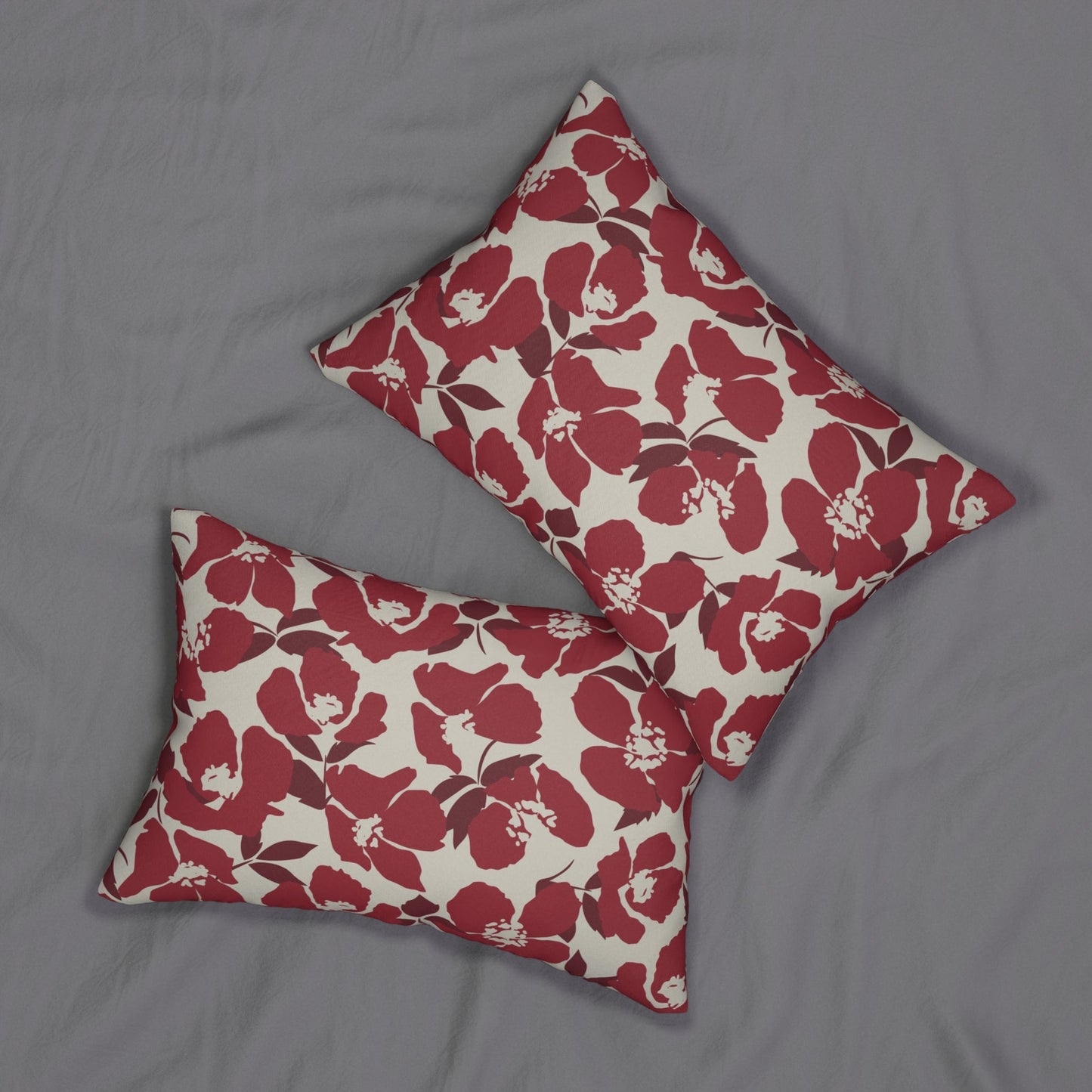Pillow | Maroon & White | Poppy
