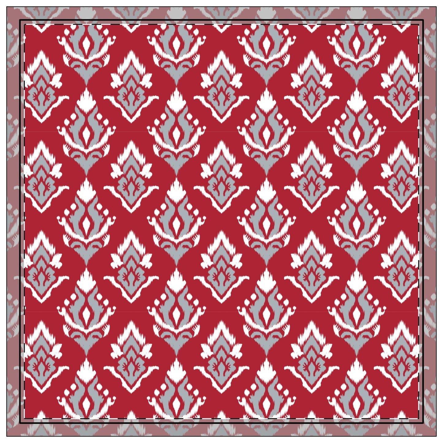 Napkins | Red & Gray | Ikat