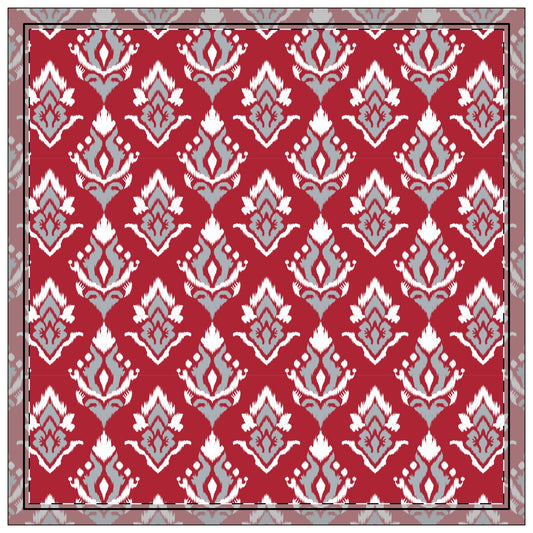 Napkins | Red & Gray | Ikat