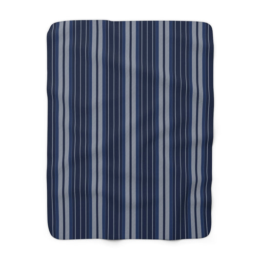 Sherpa Blanket | Navy & White | Stripe