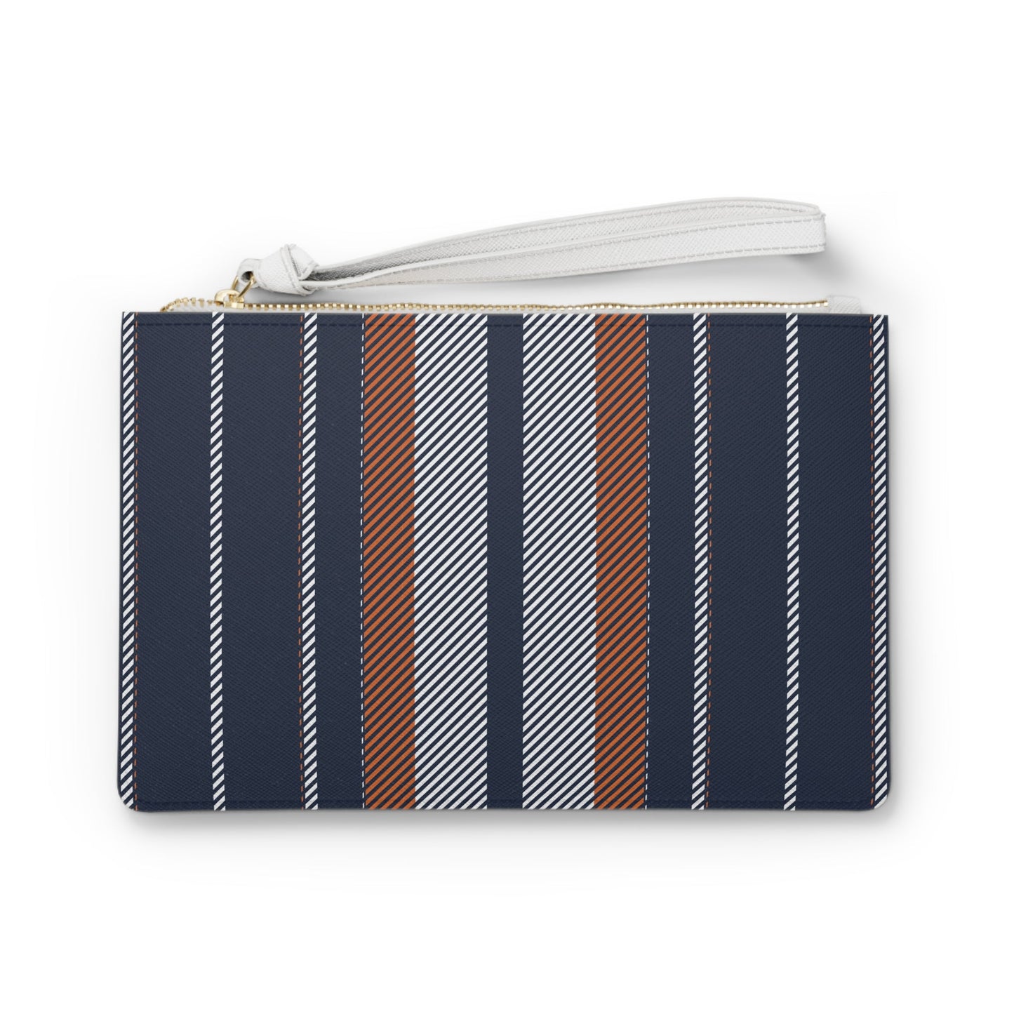 Clutch Bag | Orange & Blue | Stripe
