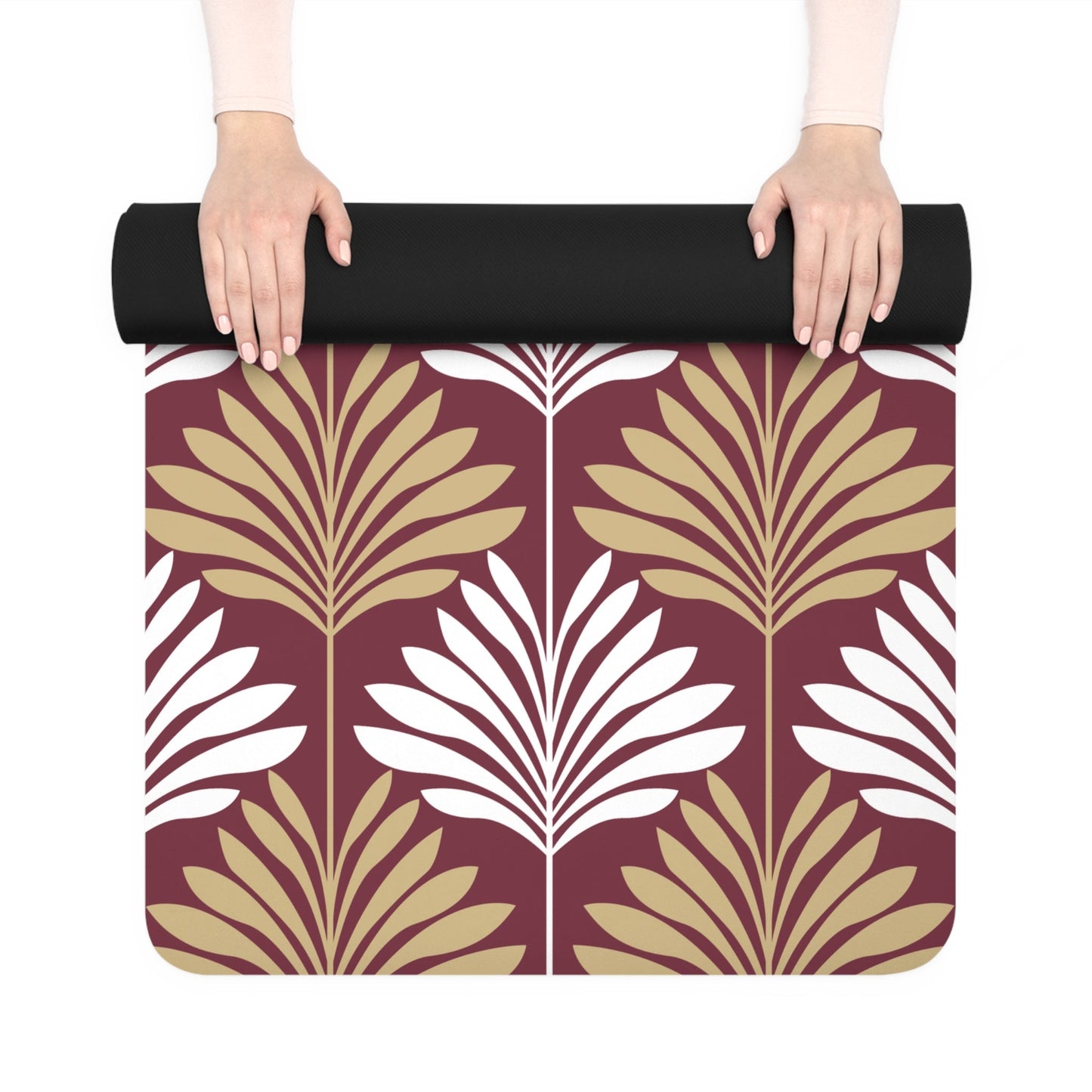 Yoga Mat | Maroon & Gold | Deco