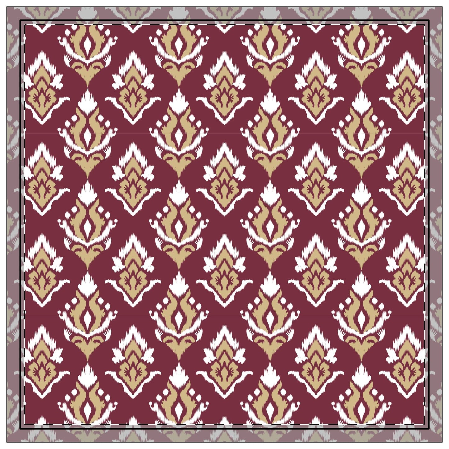 Napkins | Maroon & Gold | Ikat