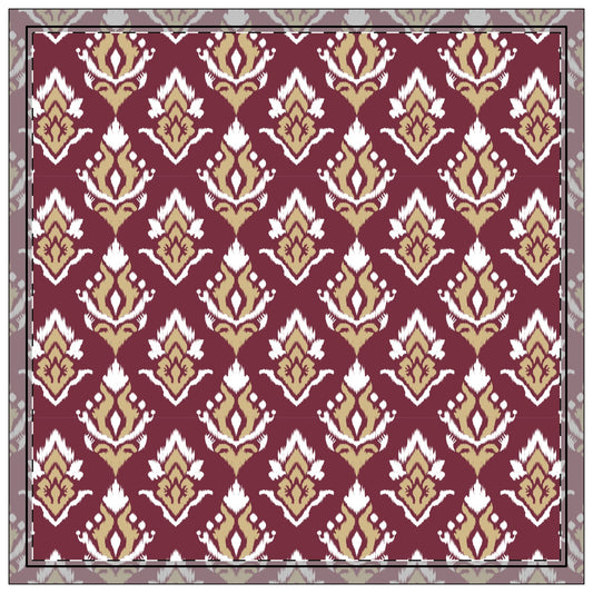 Napkins | Maroon & Gold | Ikat