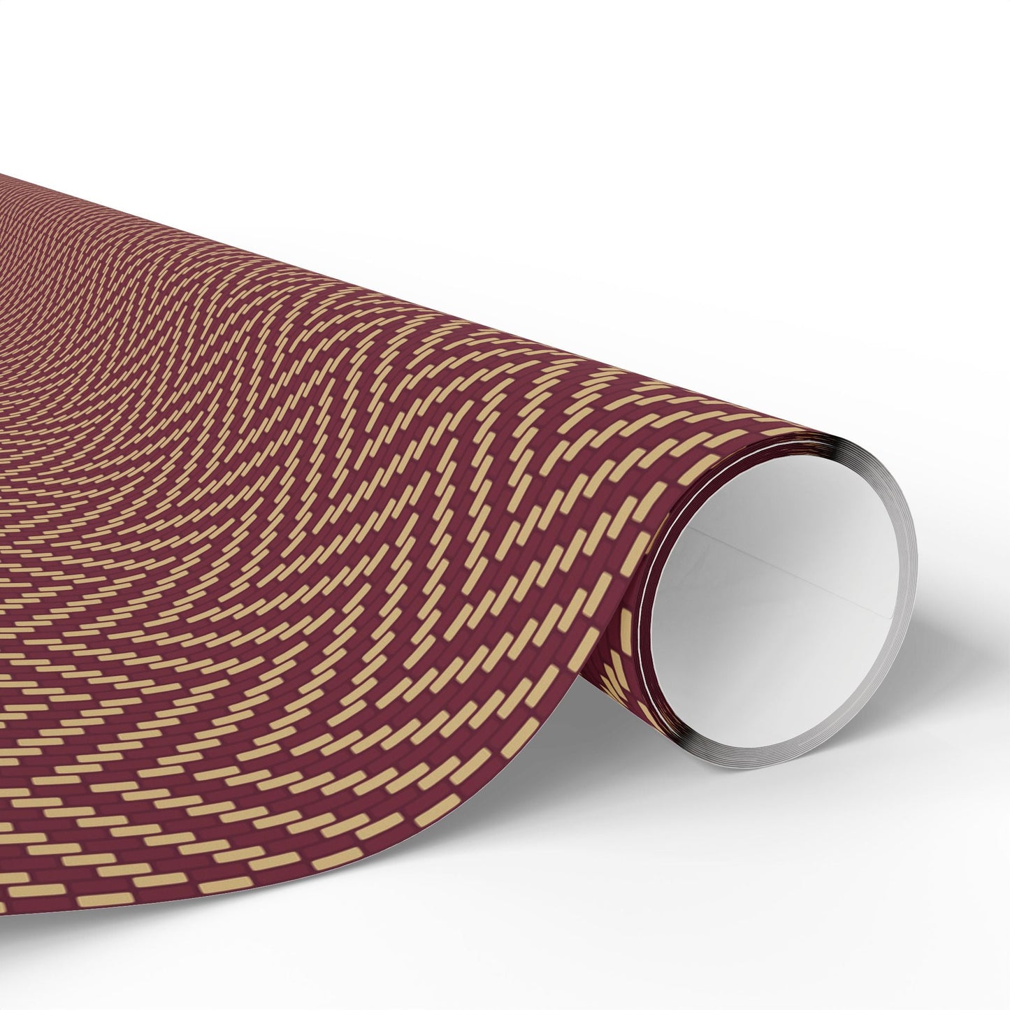 Gift Wrap | Maroon & Gold | Herringbone