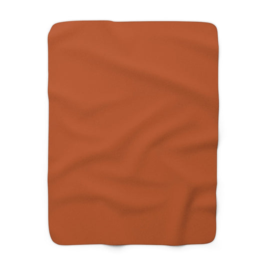 Sherpa Blanket | Dark Orange & White | Dark
