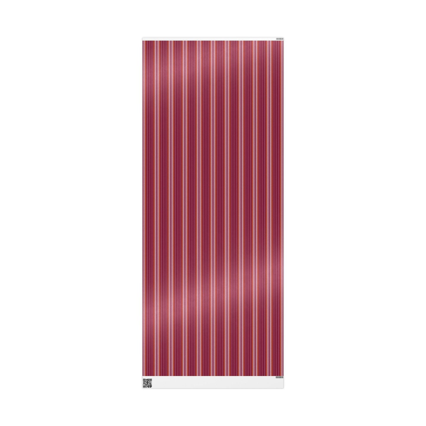 Gift Wrap | Maroon & Orange | Stripe