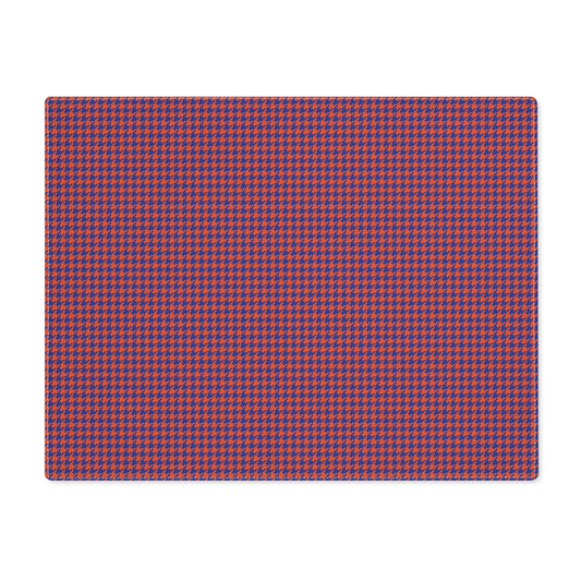 Placemat | Bright Blue & Orange | Houndstooth