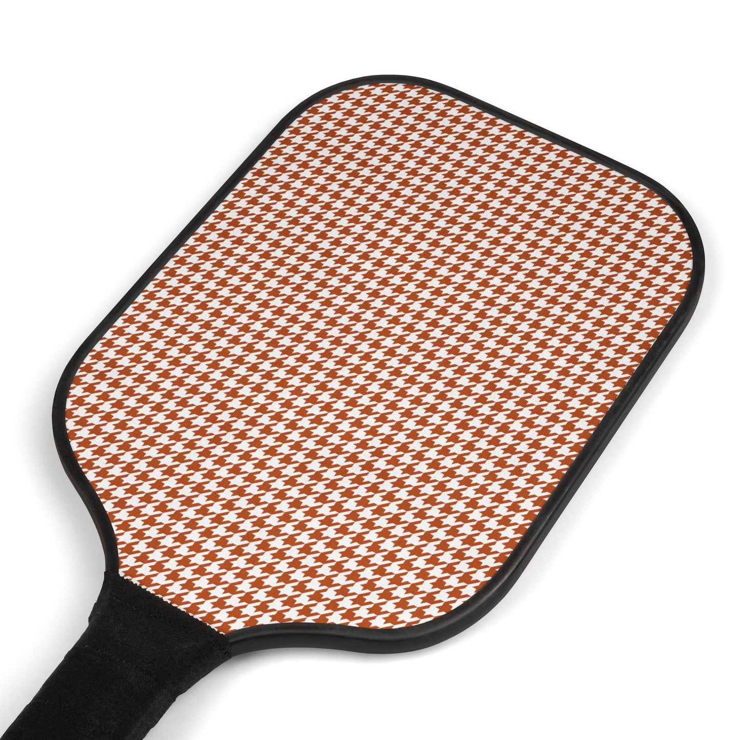 Pickleball Paddle Kit | Dark Orange & White | Houndstooth
