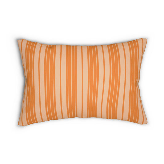 Pillow | Orange & White | Stripe