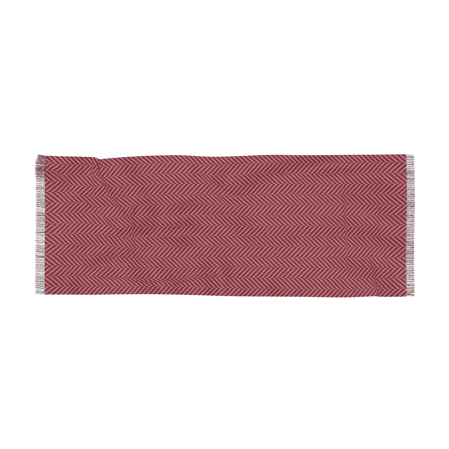 Scarf | Red & Gray | Herringbone