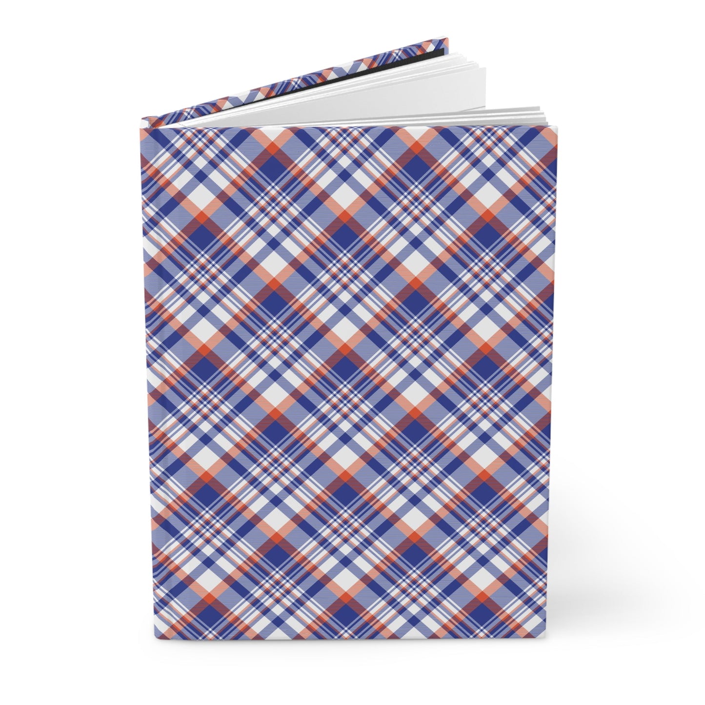 Hardcover Journal | Bright Blue & Orange | Tartan