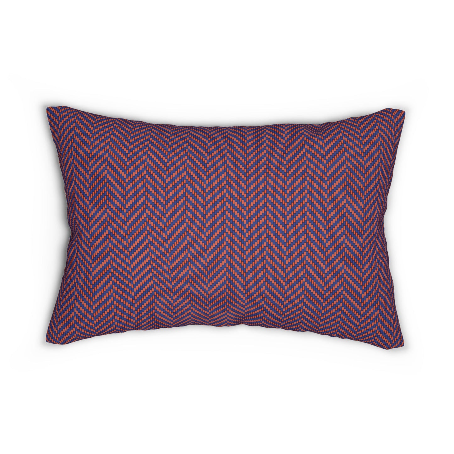 Pillow | Bright Blue & Orange | Herringbone