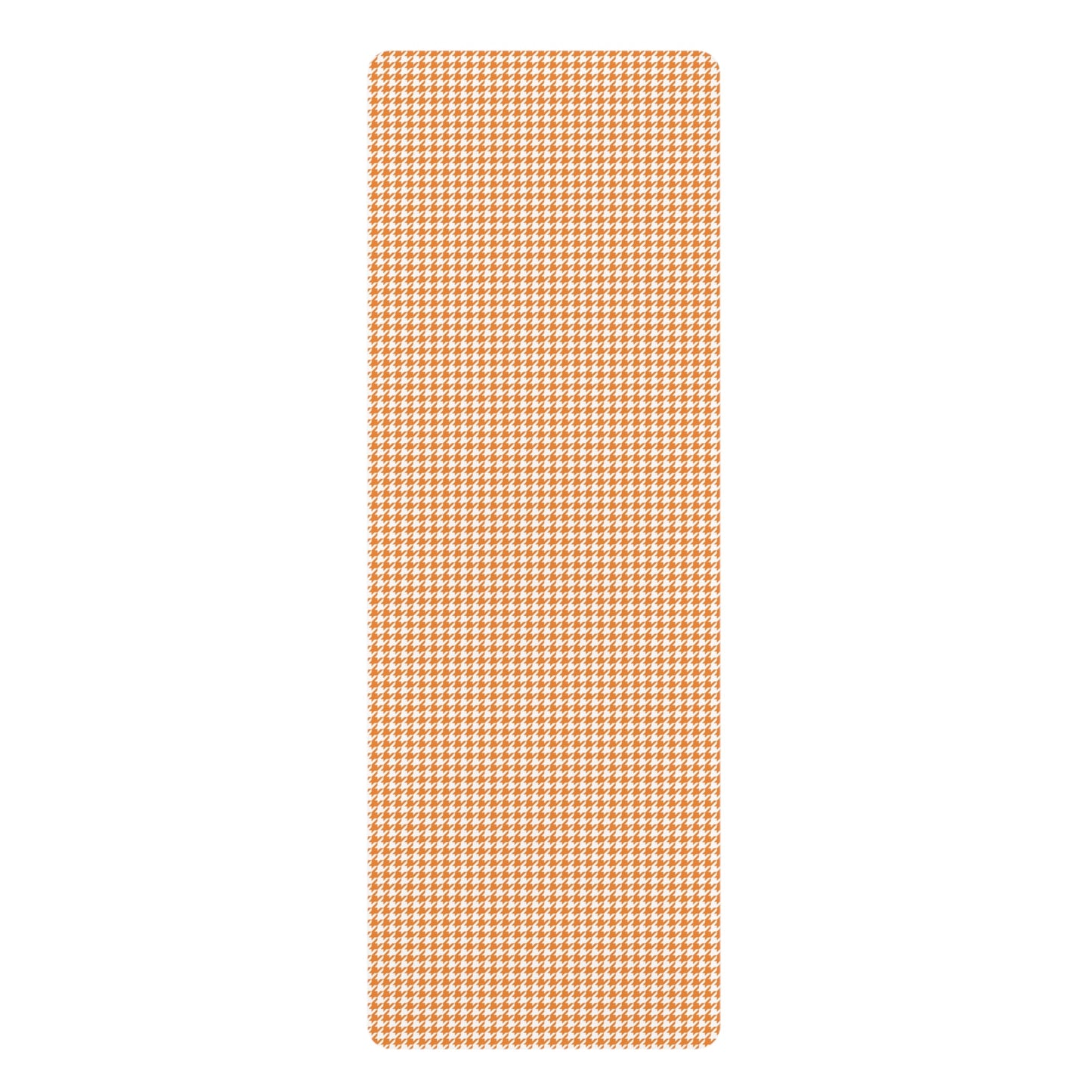 Yoga Mat | Orange & White | Houndstooth