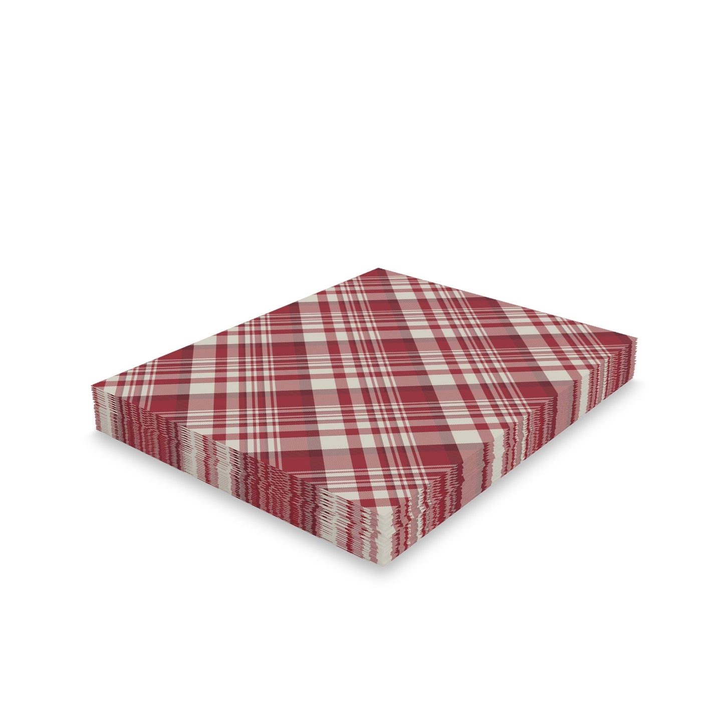 Notecards Set | Maroon & White | Tartan