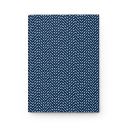 Journal | Light Blue & White | Herringbone