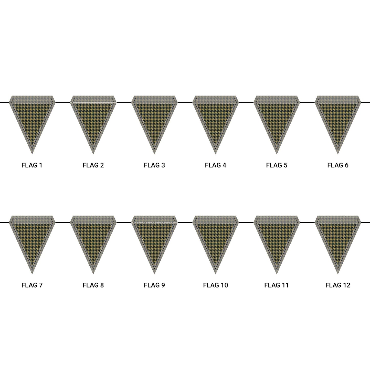 Flag Garland | Notre Dame, Indiana | Houndstooth