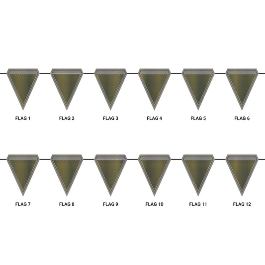 Flag Garland | Notre Dame, Indiana | Houndstooth