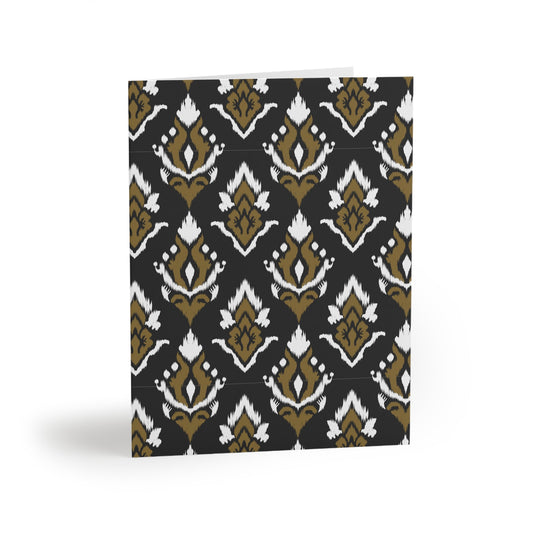 Notecards Set | Black & Gold | Ikat