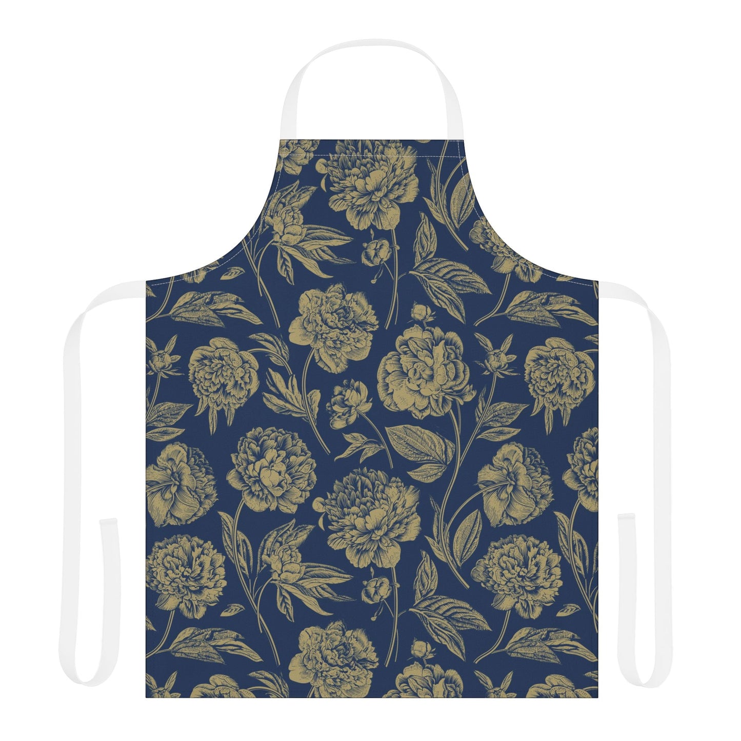 Apron | Gold & Blue | Peony