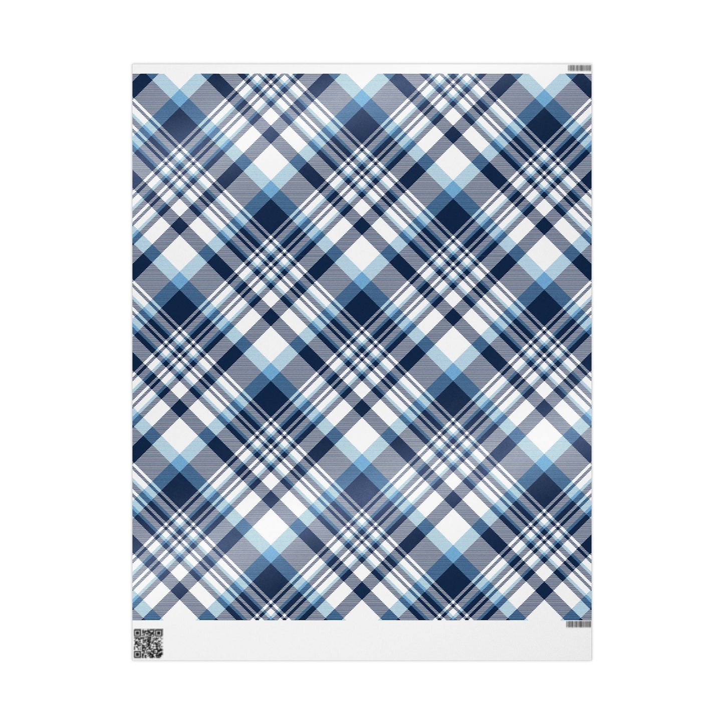 Gift Wrap | Light Blue & White | Tartan