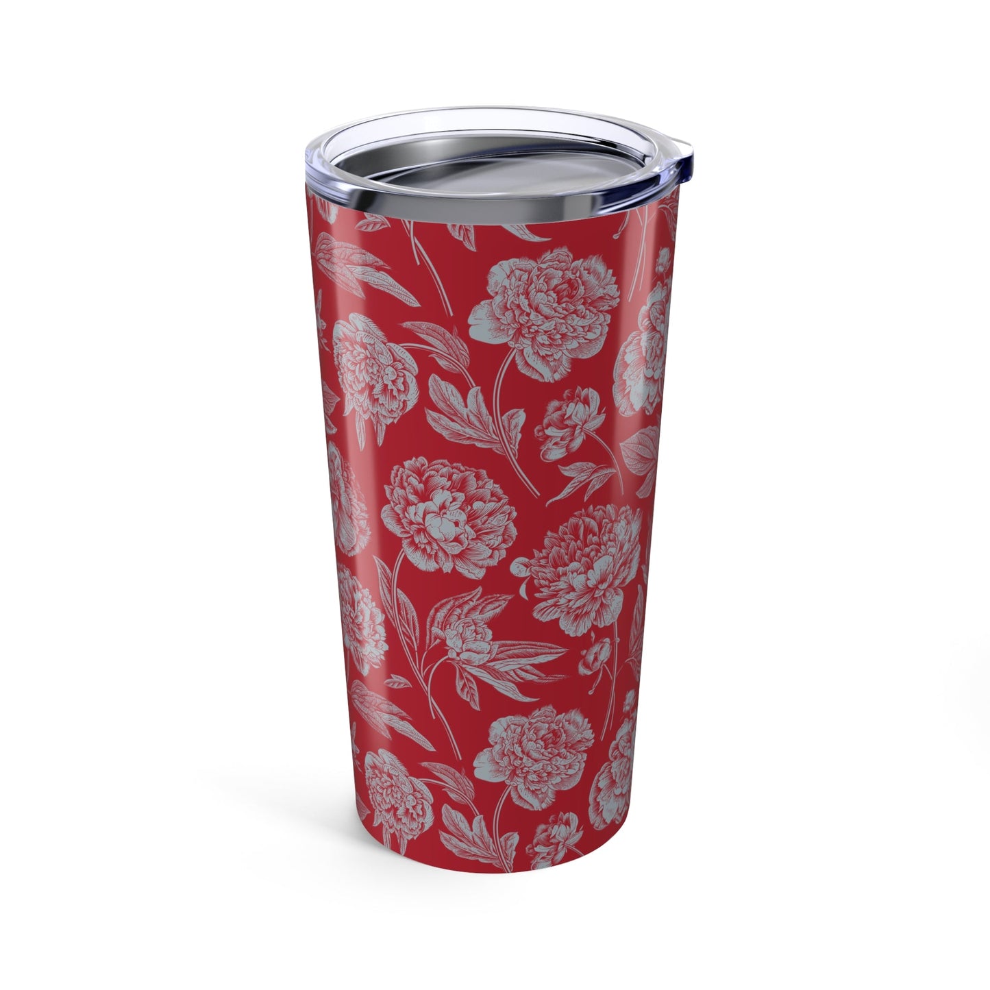 Tumbler | Red & Gray | Peony