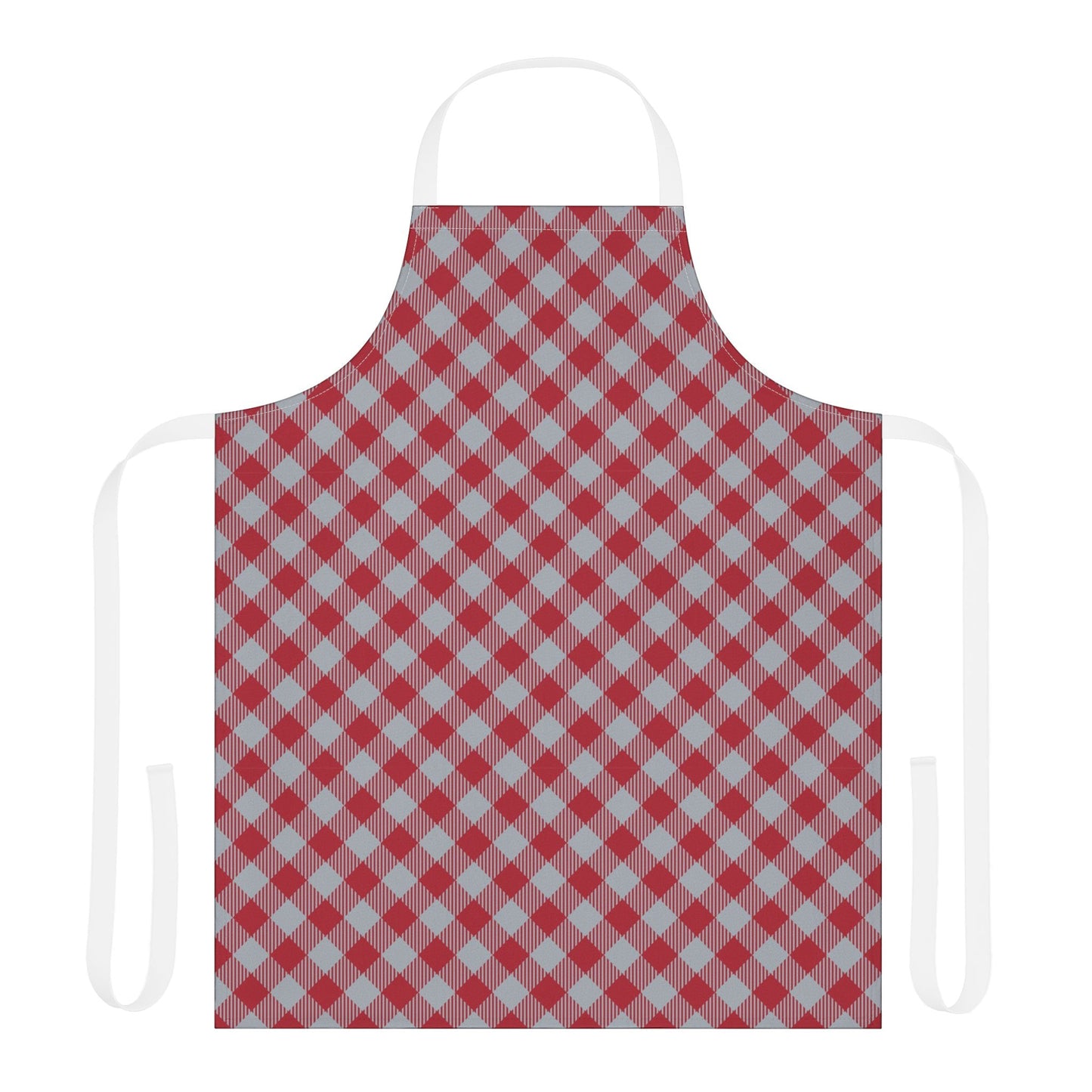Apron | Red & Gray | Gingham