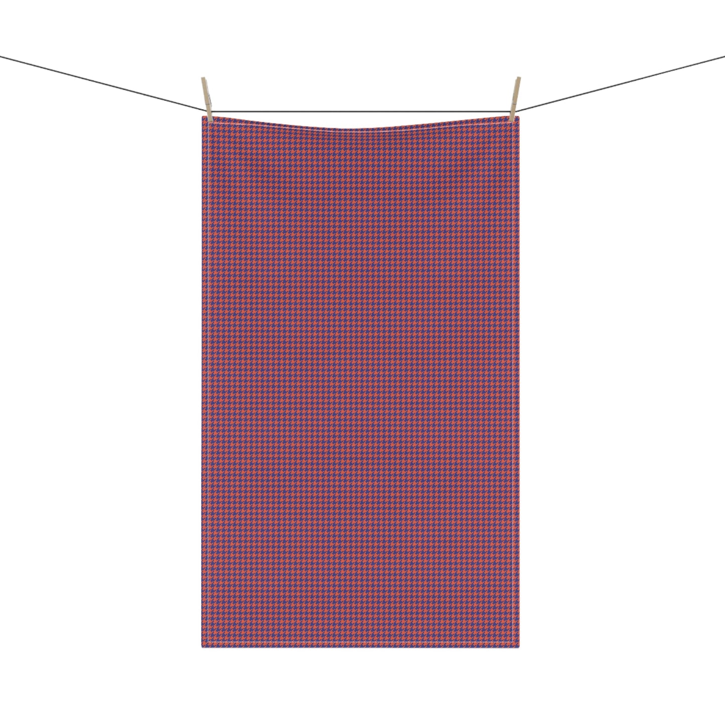 Tea Towel | Bright Blue & Orange | Houndstooth
