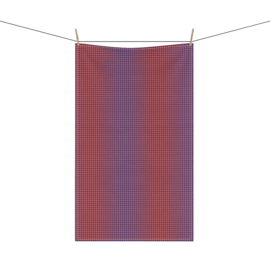 Tea Towel | Bright Blue & Orange | Houndstooth