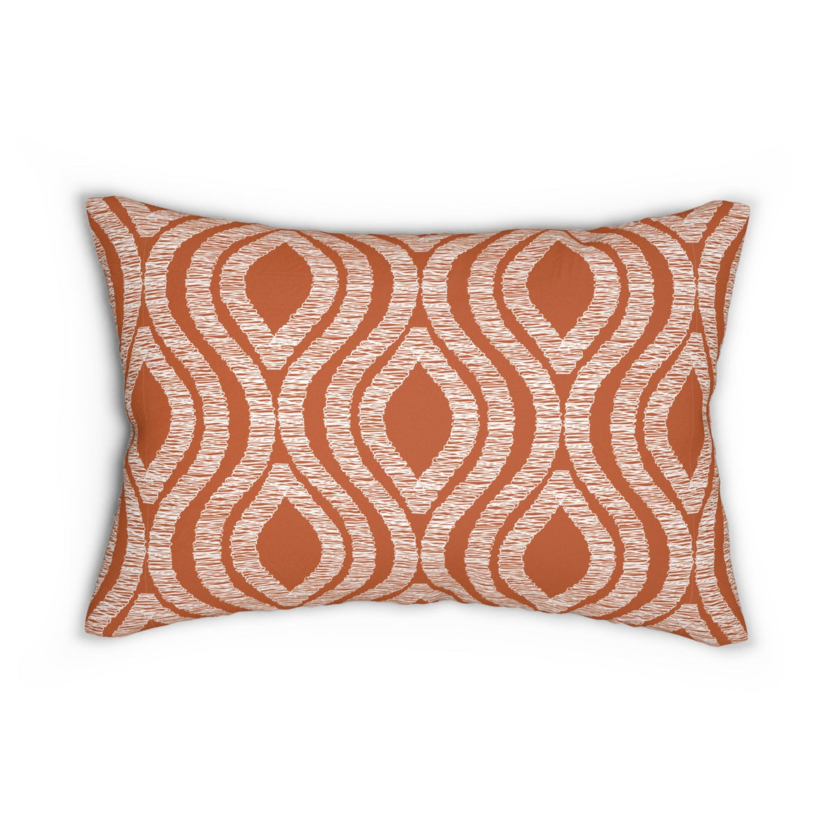 Pillow | Dark Orange & White | Ogee