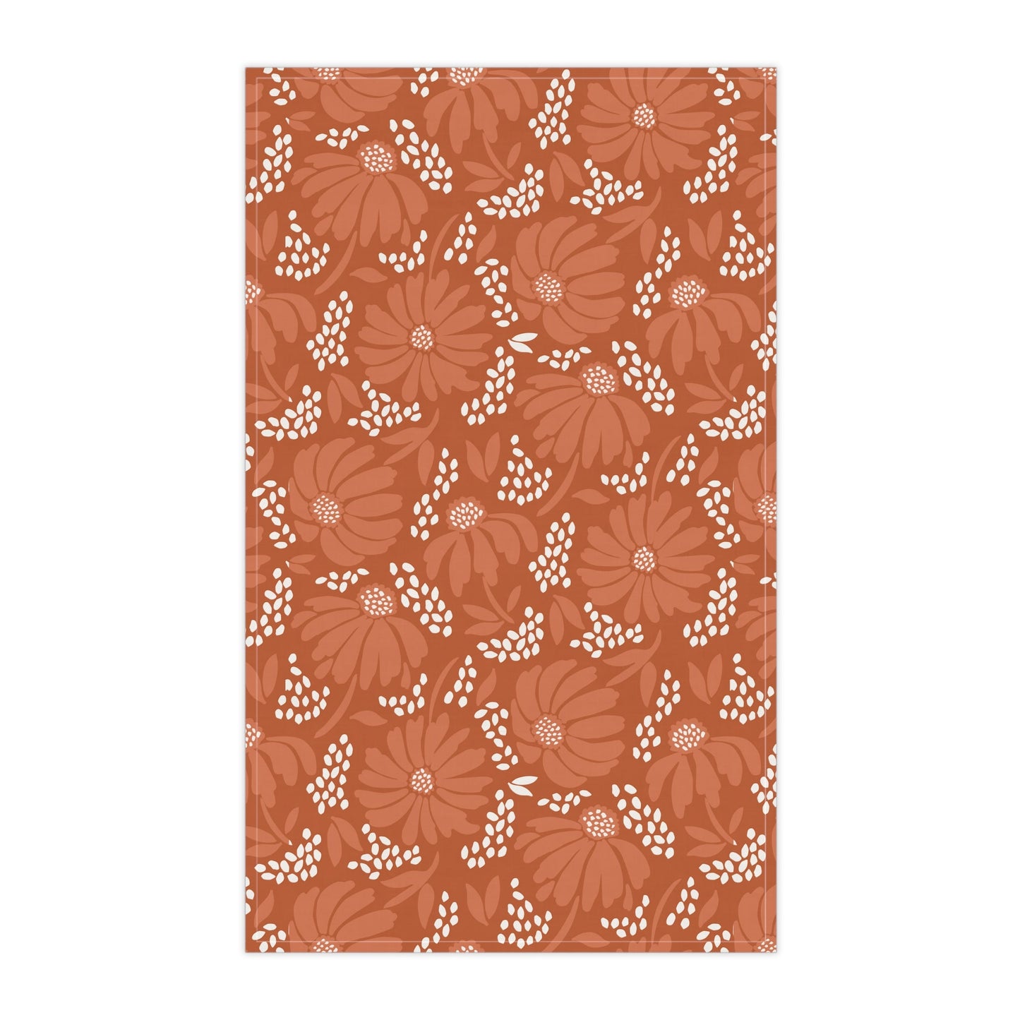 Tea Towels | Dark Orange & White | Bellis