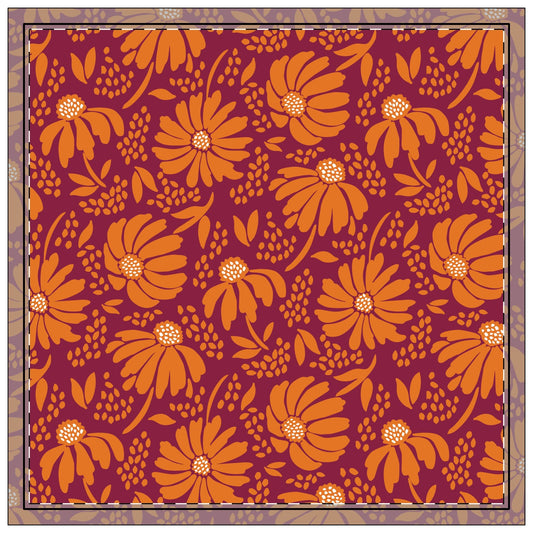 Napkins | Maroon & Orange | Bellis