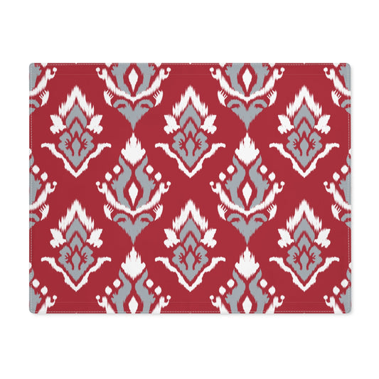 Placemat | Red & Gray | Ikat