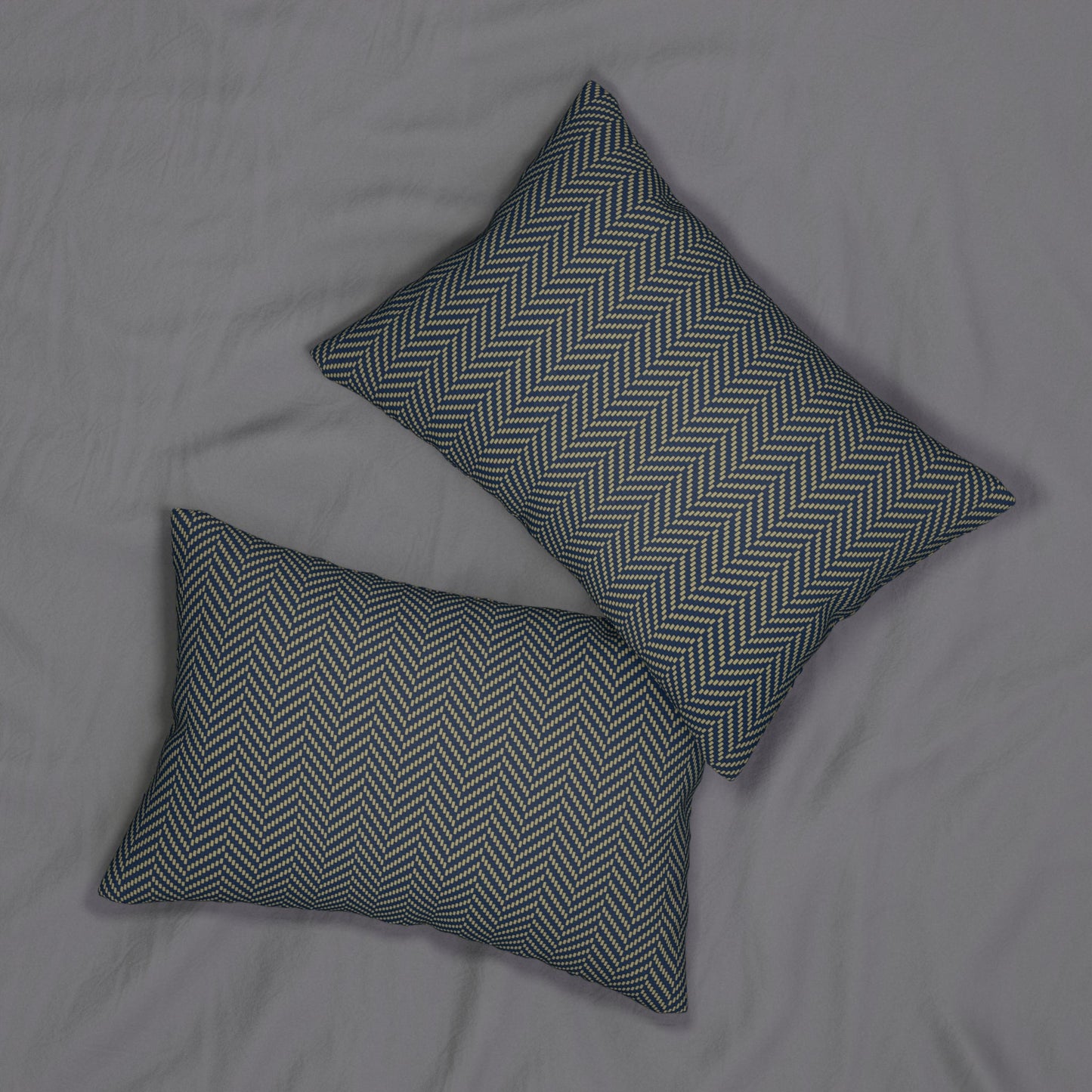 Pillow | Blue & Gold | Herringbone