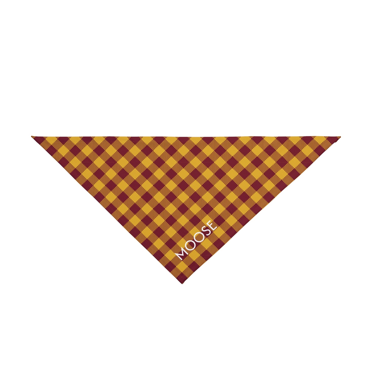 Pet Bandana- Personalized | Red & Yellow | Gingham