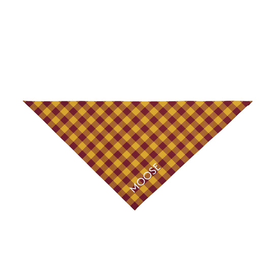 Pet Bandana- Personalized | Red & Yellow | Gingham