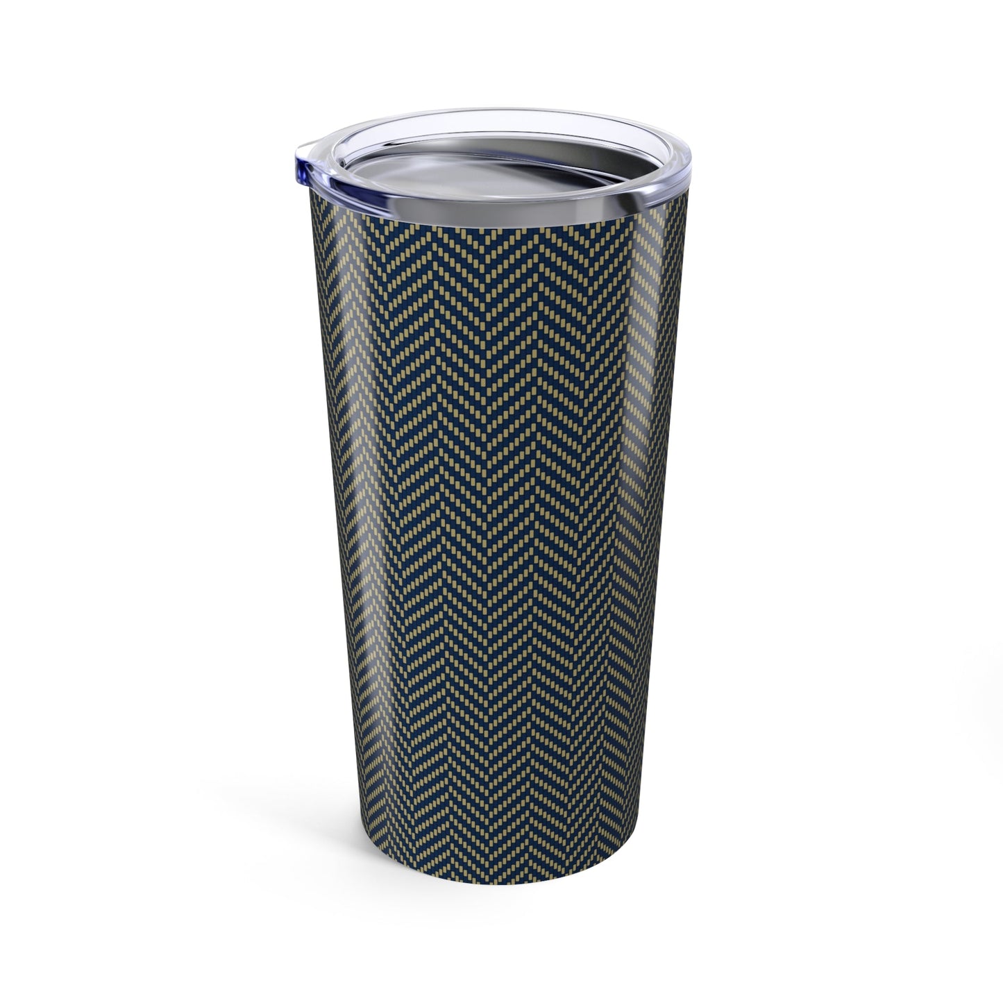 Tumbler | Blue & Gold | Herringbone