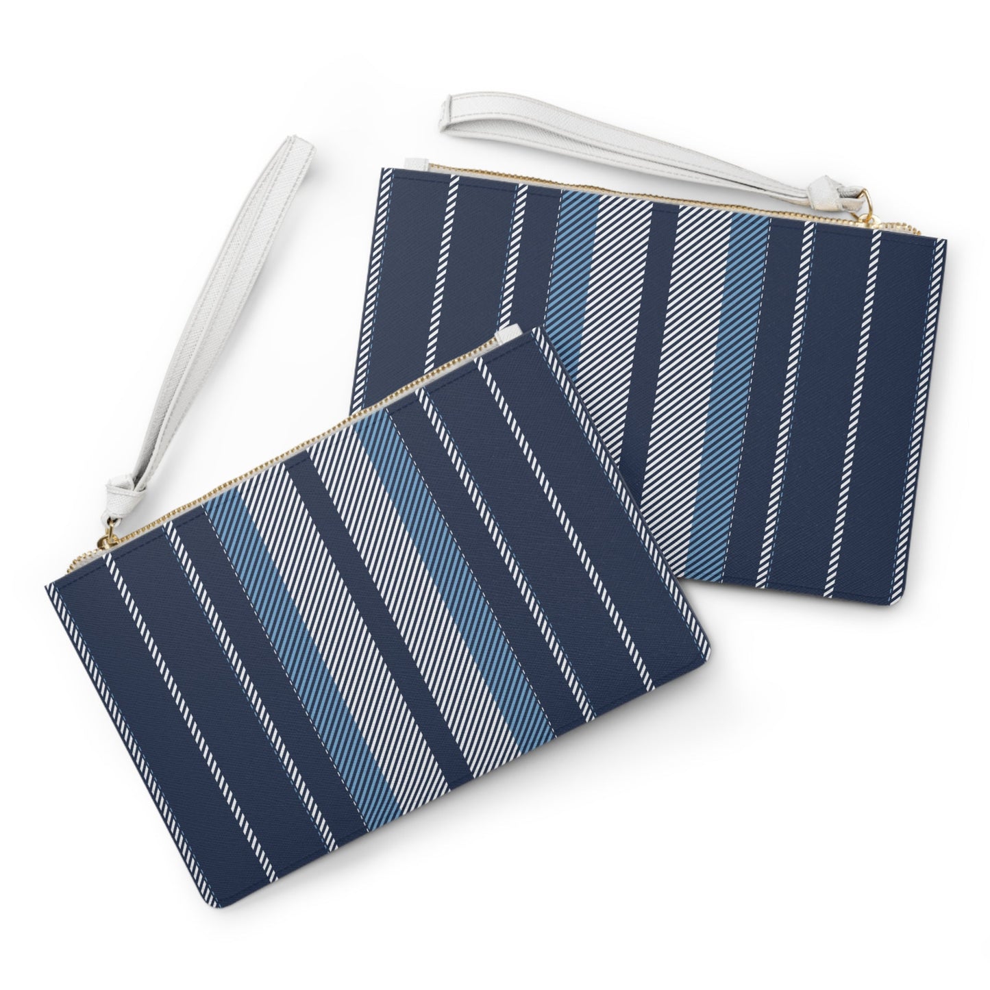 Clutch Bag | Light Blue & White | Stripe
