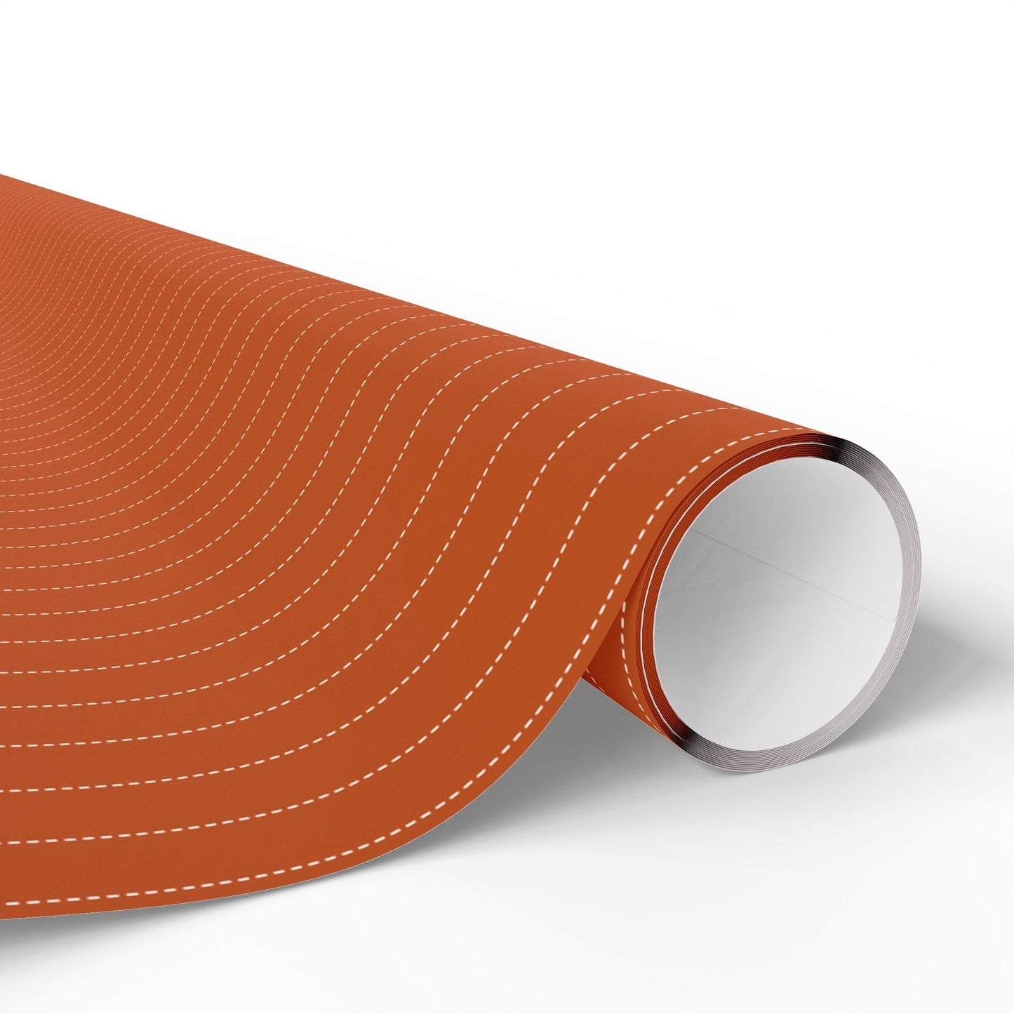 Gift Wrap | Dark Orange & White | Pinstripe