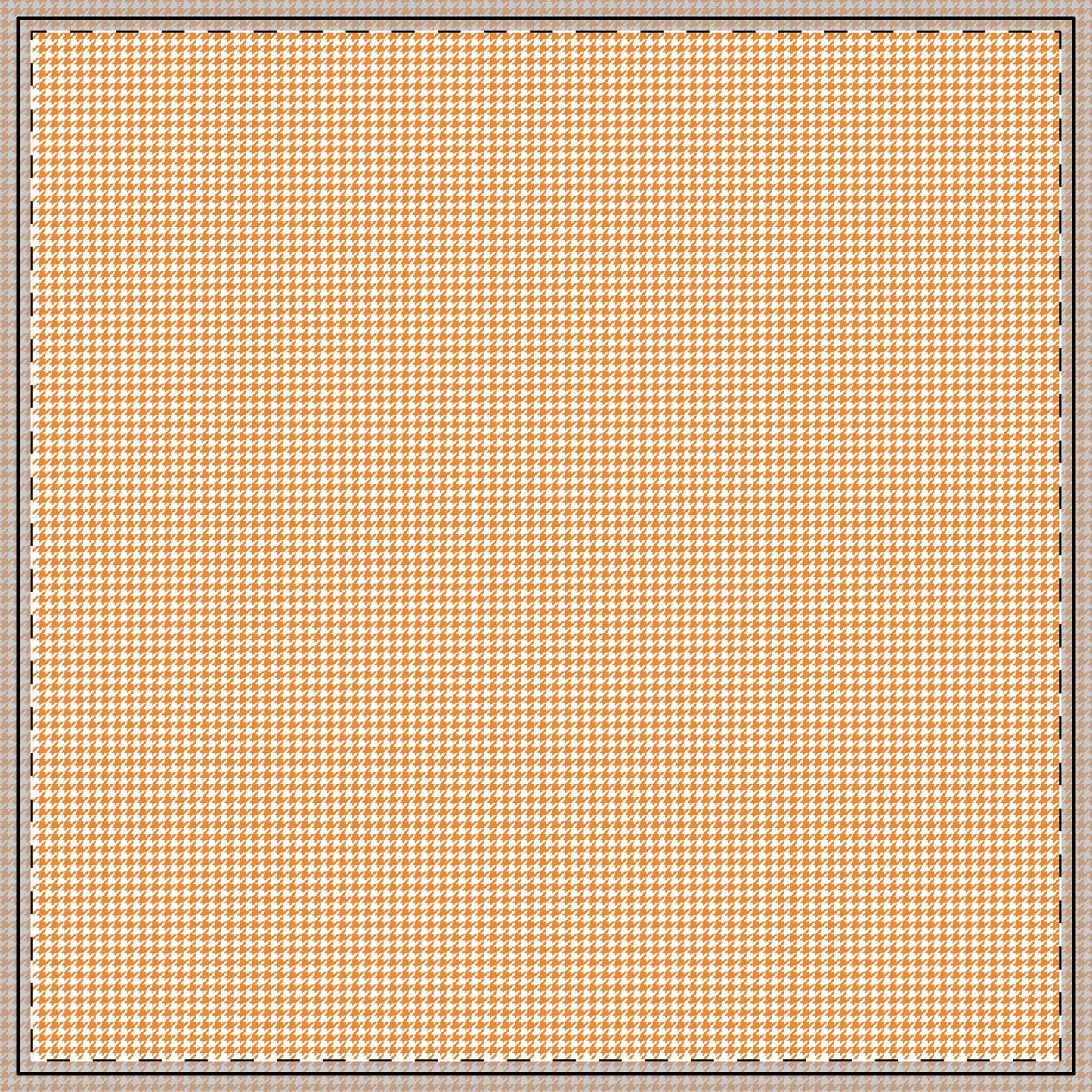 Tablecloth | Orange & White | Houndstooth