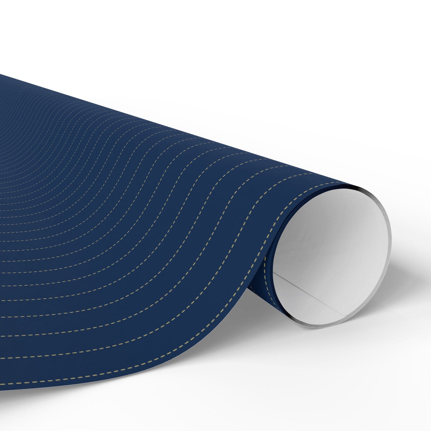 Gift Wrap | Blue & Gold | Pinstripe