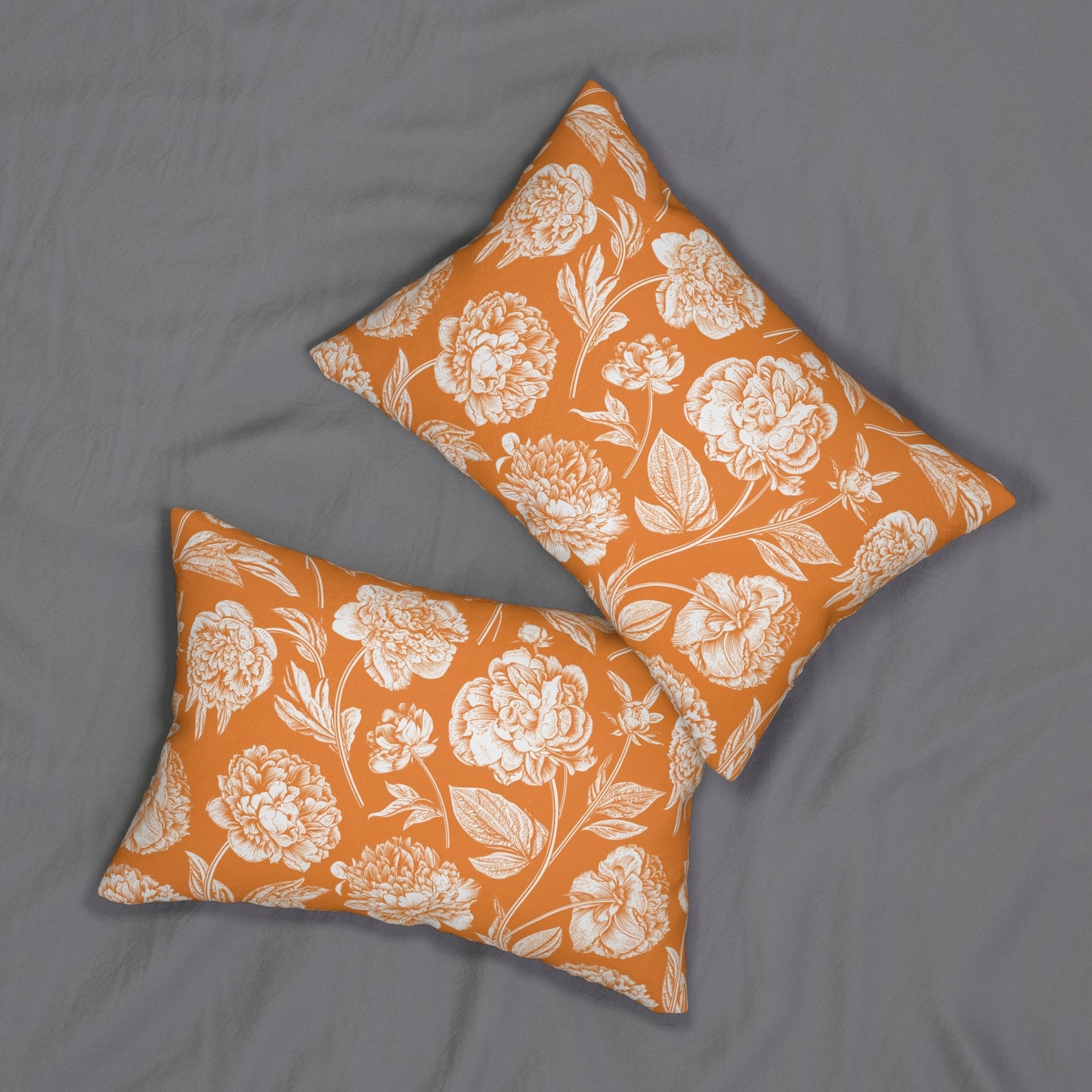 Pillow | Orange & White | Peony