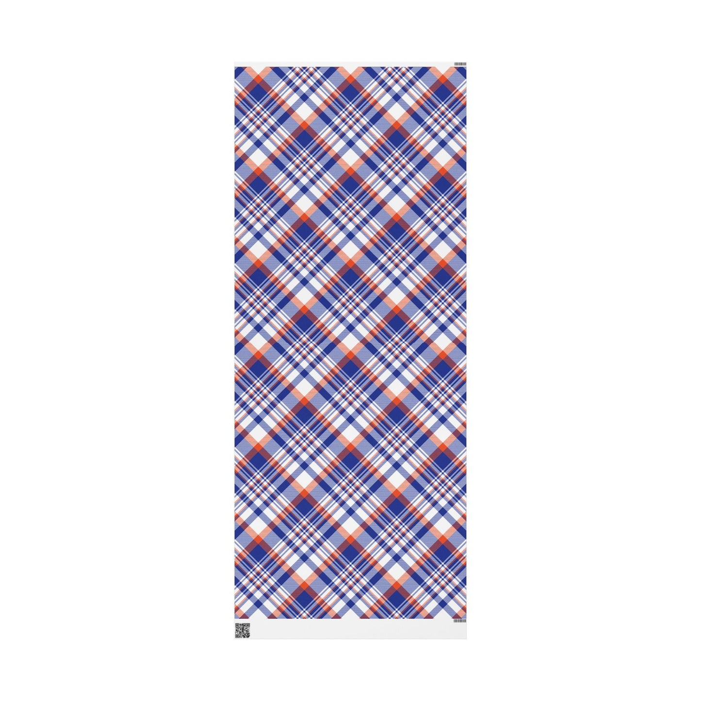 Gift Wrap | Bright Blue & Orange | Tartan
