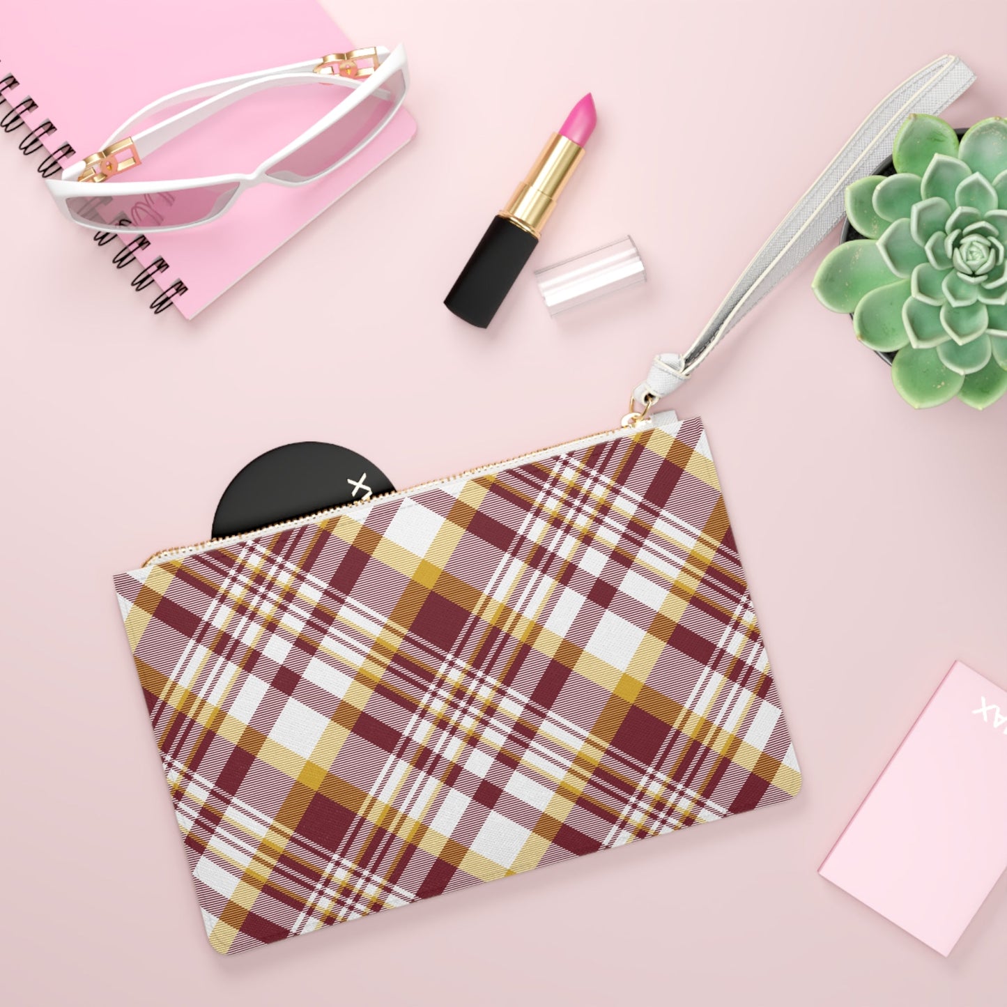 Clutch Bag | Red & Yellow | Tartan