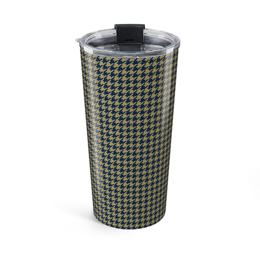 Tumbler | Blue & Gold | Houndstooth
