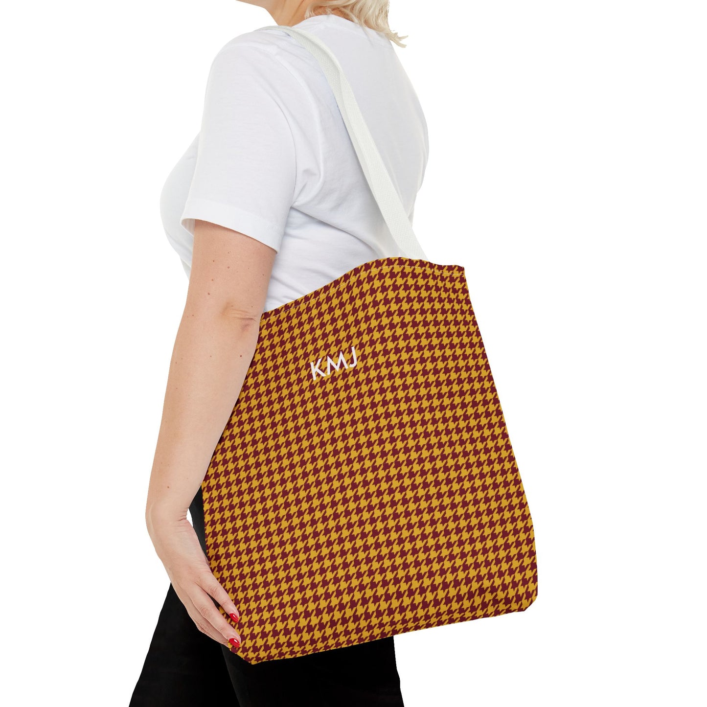 Totes - Personalized | Red & Yellow | Houndstooth