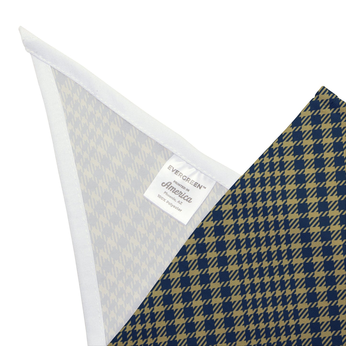 Pet Bandana | Blue & Gold | Tweed